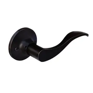 Constructor Prelude Dummy Right Lever Door Lock with Knob Handle Lockset- Oil Rubbed Bronze
