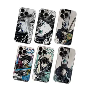 Demon Slayer Tomioka Giyuu Tokito Muichiro Phone Cases For iPhone 17 Promax Pro Air 16 15 14 13 Transparent Shockproof Protective Cover Protection fan