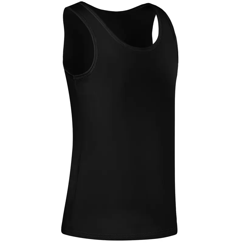 CUTESTREET Women's FTM-Friendly Classic Cotton Sleeveless Crew Neck Loose-Fit Long Tank Top with Built-in Hook-and-Loop Chest Binder - Tops for Women, All Seasons Chic Casual Clothing - Christmas, Halloween Use