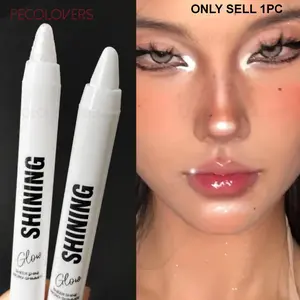 White Tube Eye Shadow Stick, Waterproof and Sweat-proof, Eye Shadow Eye Highlight, Brighten Eyes, Multi-color Selection, Eye Cosmetics, Eyeshadow Pen