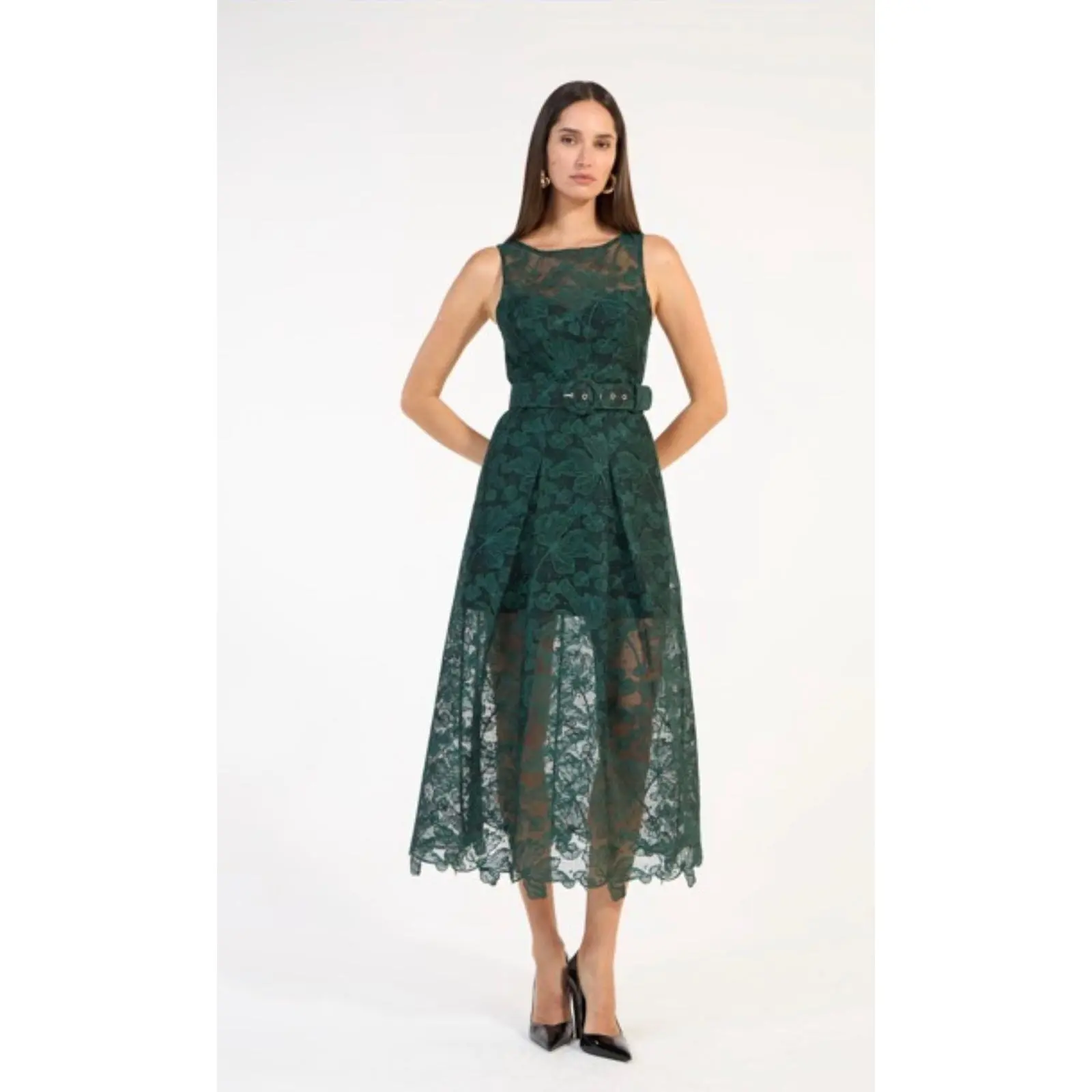 Emerald Garden Lace Dress
