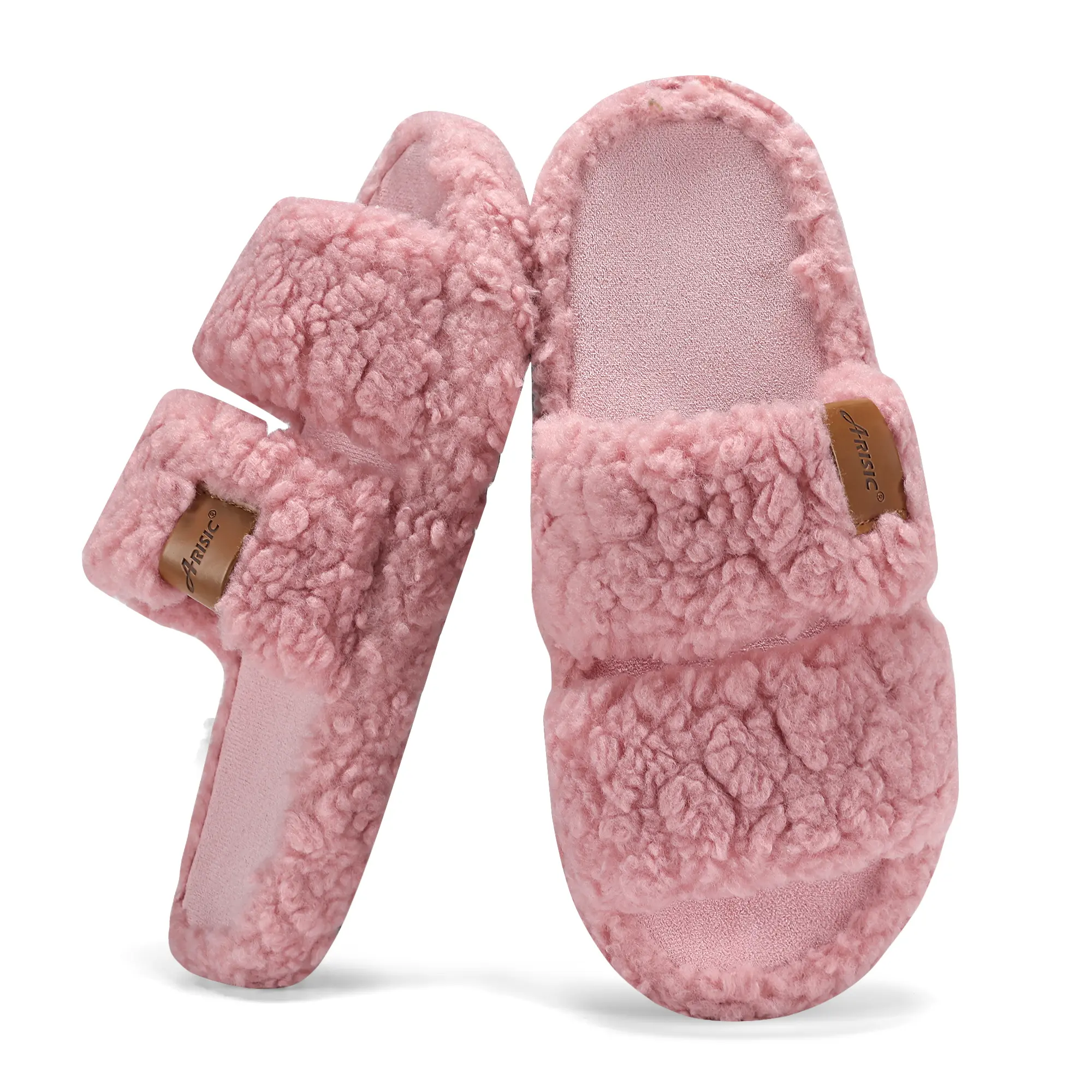 Women's Fuzzy Open-Toe Slippers - Soft Non-Slip House Shoes, Ideal Cozy Gift Choice Women's Fuzzy Open-Toe Slippers - Soft Non-Slip House Shoes, Ideal Cozy Gift Choice