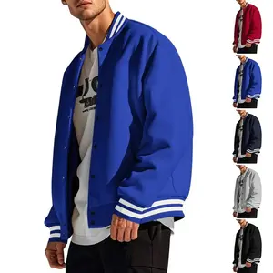 Autumn & Winter American Men's Sports Suit - Standing Collar Baseball Jacket + Long Pants Plush Casual Loose Two-Piece Set
