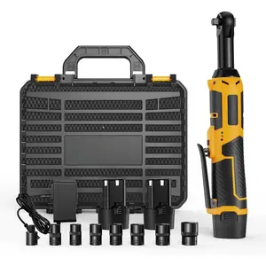 3/8" Extended Cordless Ratchet Wrench 12V Electric Ratchet Wrench with 2 ,Variable Speed Trigger 40 Ft-lbs 400RPM Power Ratchet Wrench