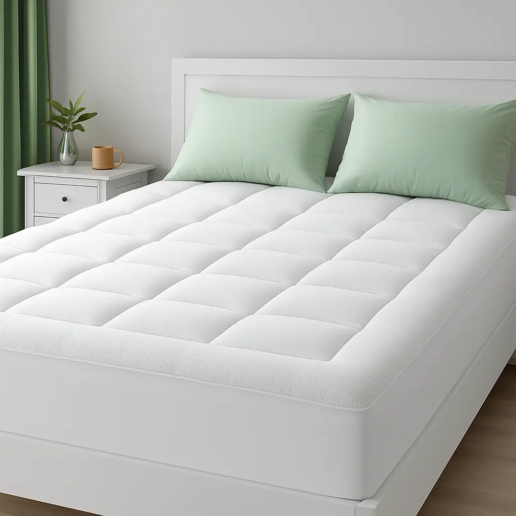 Extra Deep 4 Inch Ultra-Fluffy Mattress Topper Queen for Back Pain Extra Soft Pillow Top Queen Mattress Topper with 4X Support Mattress Pad with Breathable Air Mesh Sides 6-21'' Deep Pocket US