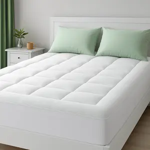 Extra Deep 4 Inch Ultra-Fluffy Mattress Topper Queen for Back Pain Extra Soft Pillow Top Queen Mattress Topper with 4X Support Mattress Pad with Breathable Air Mesh Sides 6-21'' Deep Pocket US