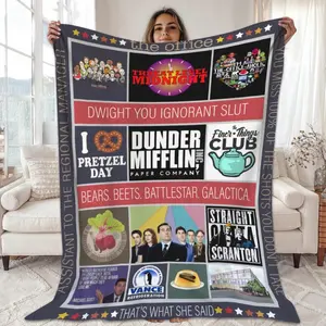 The Office TV Series Fleece Blanket, The Office Fans Fleece Blanket, The Office Movie Blanket, Gift for Fan,Blanket super soft flannel blanket- suitable for use on sofas, beds, or for travel