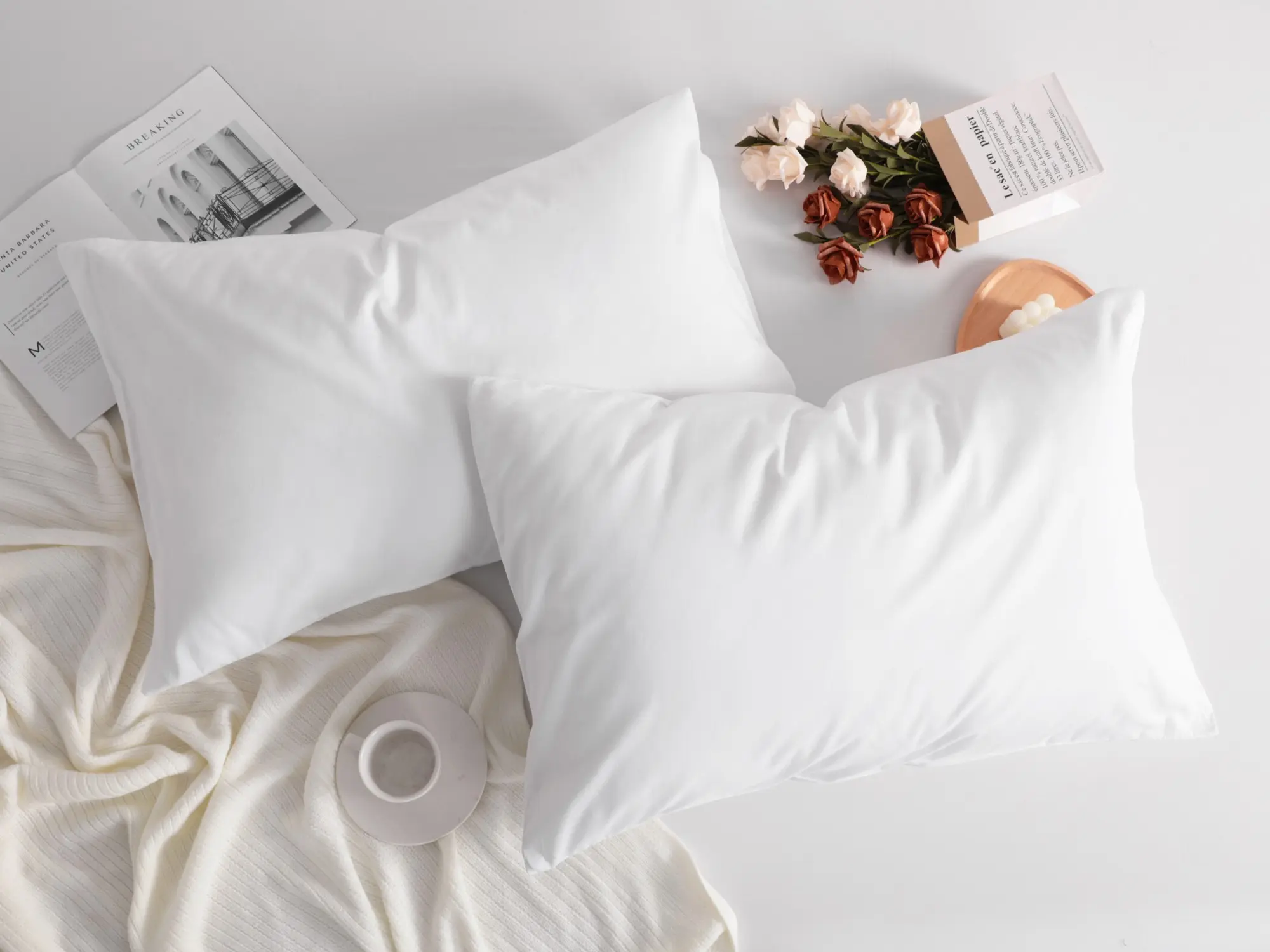Pure Cotton Pillowcases 2-Pack, Bedding with Skin-Gentle, Breathable Cotton Keeps Sleep Cool, Softens with Wash, Machine Washable Fabric for Improved Hair, Skin, Sleep, Machine Wash, Skin‑Gentle Cotton