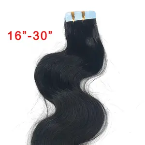 10A Raw human virgin Cambodian body wave tape in hair
