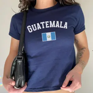 Guatemala Shirt, Guatemalan Flag Baby Tee, Guatemala Soccer Girl Shirt, Women T Shirt, Cute Y2K Baby Tee, Women's Guatemalan Crop Top