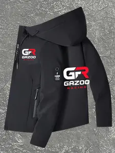 Men's Fall Winter Trendy Random Print Jacket, Outdoor Skiing Coat, Ideal for Snowboarding, Cycling, Hiking, Casual Travel, Fashion Parties