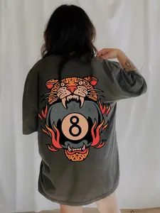 Victoria Maxwell, Vintage Graphic Tee, Lucky Leopard Tee Comfort Colors Traditional Tattoo T 8 Ball Shirt Grunge Streetwear Western Lucky Me T-Shirt, Better Luck Next Time