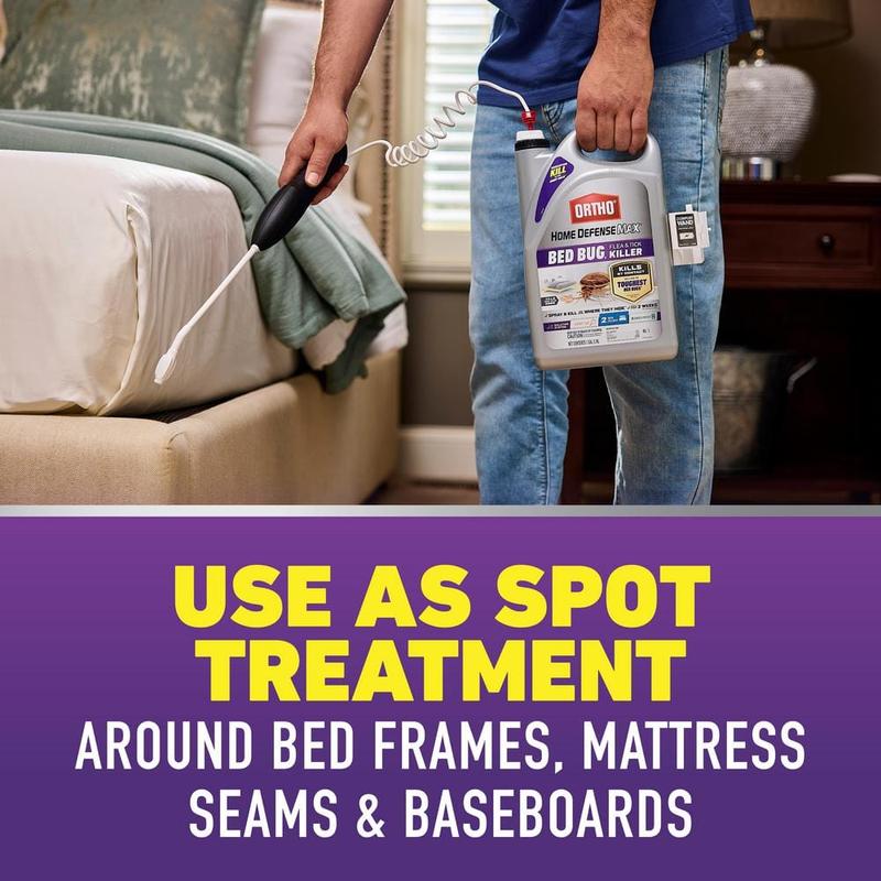 Home Defense Max Bed Bug, Flea and Tick Killer 1 gal. Indoor Spray Bedbug, Flea and Tick Killer with Comfort Wand