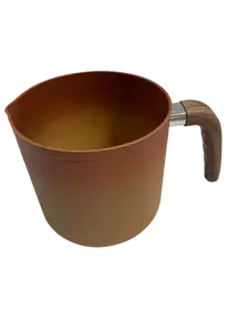 Neware TERRACOTTA pocillo milk cup 6" Medium size Drinkware Wooden Mug Tumbler Coffee