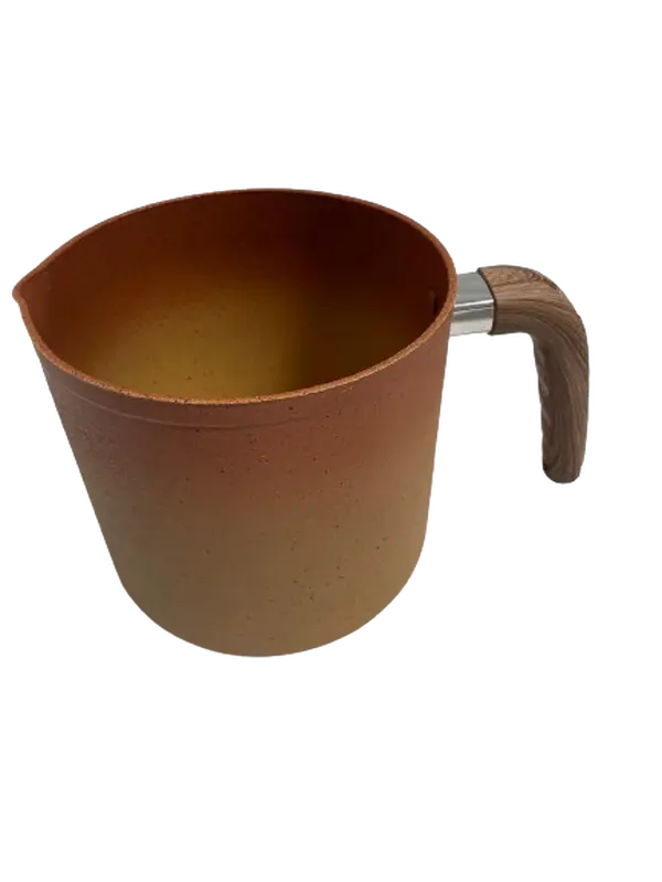 Neware TERRACOTTA pocillo milk cup 6" Medium size Drinkware Wooden Mug Tumbler Coffee