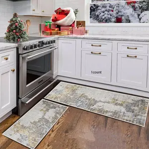 Abstract Pattern Kitchen Mat, 1 Count Non-slip Kitchen Runner Rug, Rectangle Decorative Floor Mat for Home Kitchen Living Room Bedroom