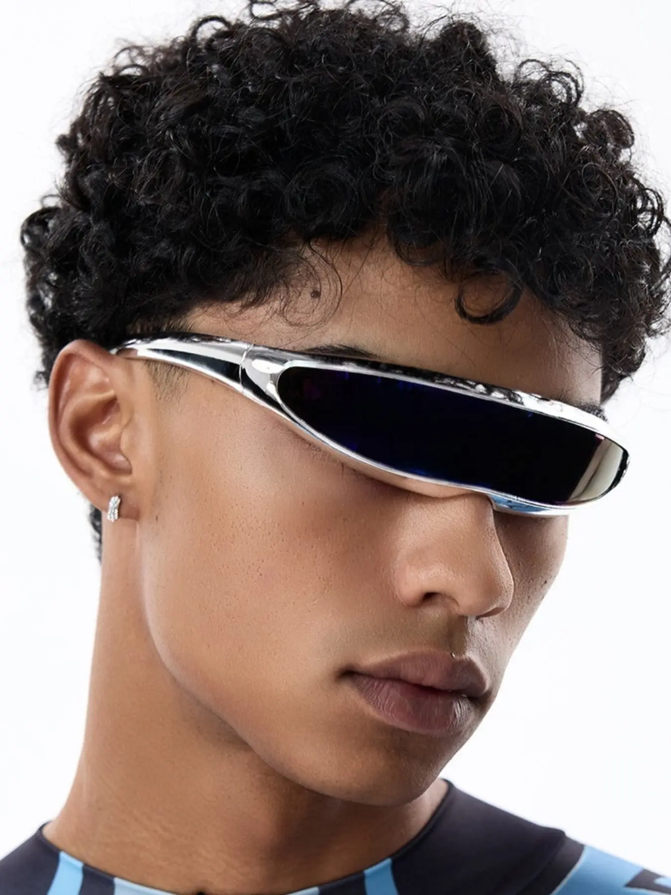 Y2K Future Warrior Men's Outdoor Cycling Sunglasses, Sports Glasses, Uv400 Sun Protection, Casual Style, Ideal for Beach, Summer, Travel
