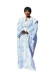 Faridah Luxury brocade boubou dress with head wrap