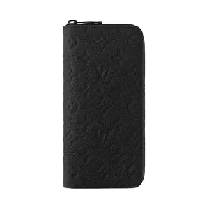 Louis Vuitton Zippy Printed Calf Leather Wallet for Men in Black
