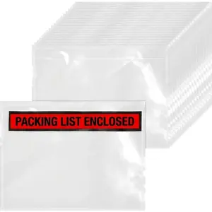 500 PCS 7.5”×5.5” Clear Self-Adhesive Top Loading Shipping Label Sleeves Packing List Mailing Envelope Pouches for Shipping