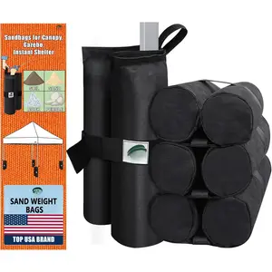 150LBS Weight Capacity Weight Bags for Pop up Canopy Outdoor Shelter,Gazebo  shelter  Canopy Weights, Sand Bags, Set of 4(Black)