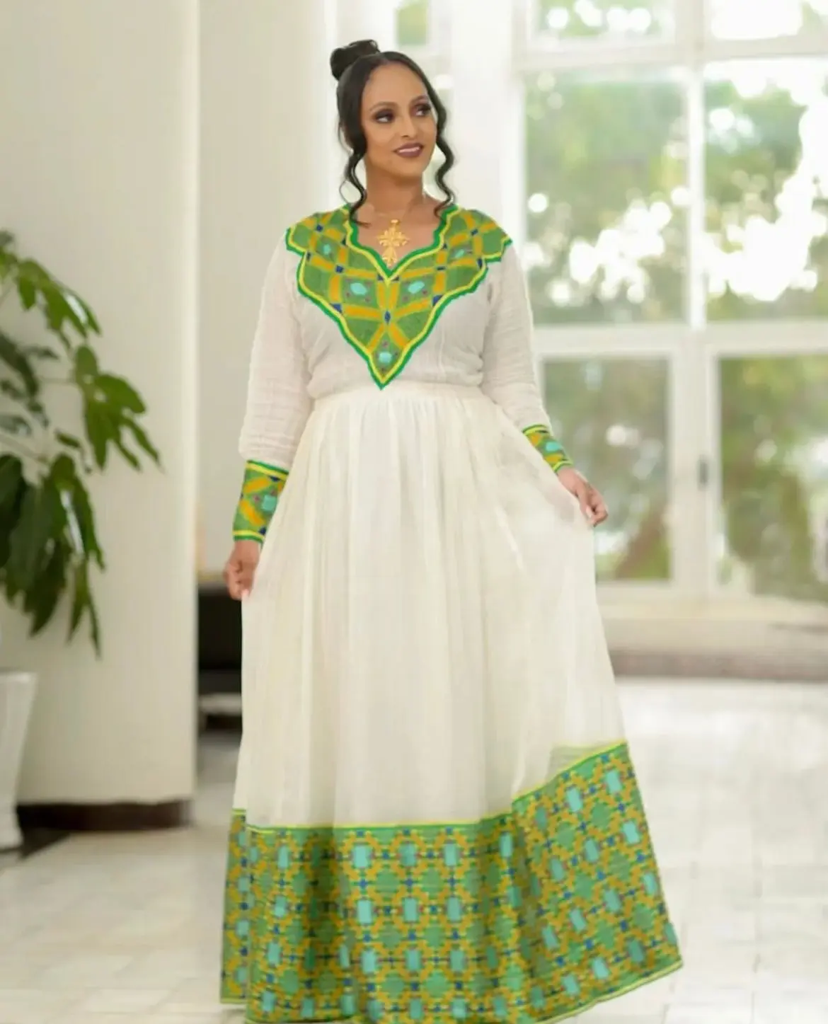Green Lovers Habesha Dress