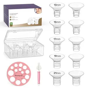 10PCS Flange Sizing kit 13/15/17/19/21mm for 24mm Flange/Shield Most Pumps, BPA-Free Flange Inserts, Compatible with Pumps