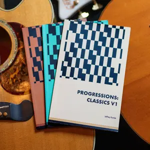 Progressions: Classics Book Set by Jeffrey Kunde and The Guitar Institute (3 Books) - Volumes 1-3 - Complete Resource Guide to Transform Your Guitar Playing and Chord Progressions