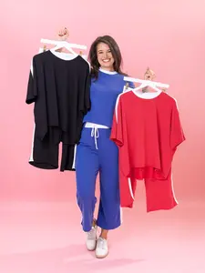 Raised Rib Contrast Set by DD Design | S-3X