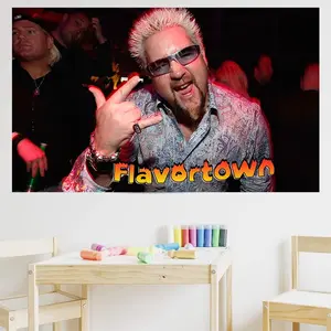 Flavortown Guy Tapestry  Funny Flag 40x60in tapestry Banner,Man Cave Wall Flag for College Dorm Room Frat Outdoor Wall Hanging Parties Gift Tailgates Decor Print Decoration