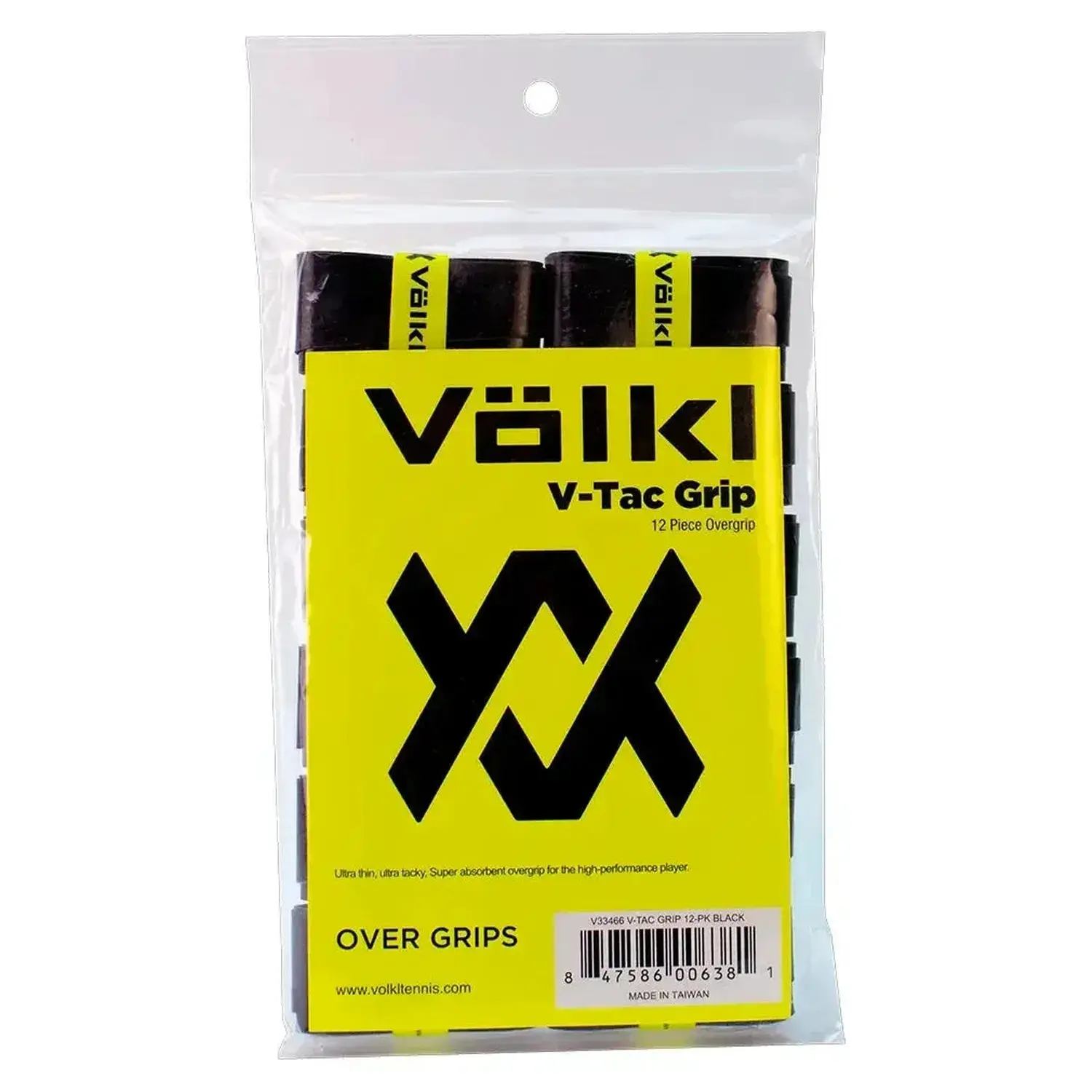 V-Tac Tennis Overgrip 12 Pack Black