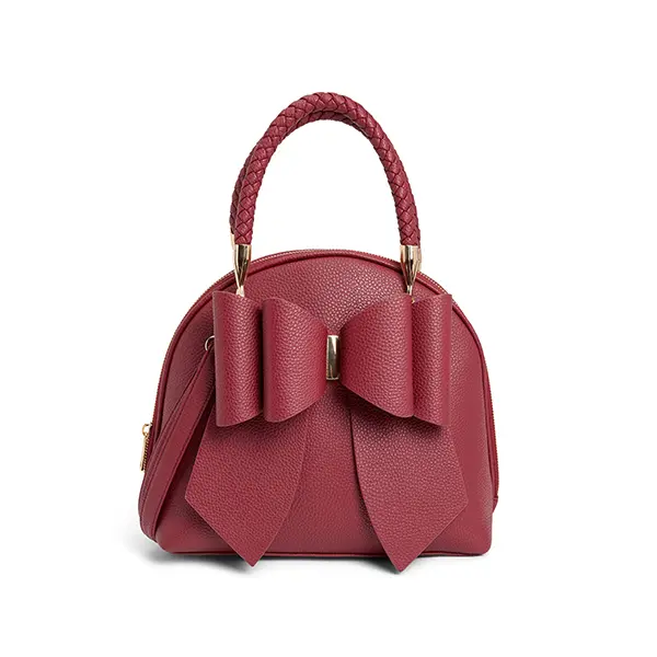 Bea Braided Bow Vegan Top Handle Crossbody Bag