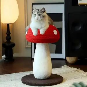 Extra-Large Mushroom-Shaped Cat Tree with Sisal Scratching Post for Indoor Cats