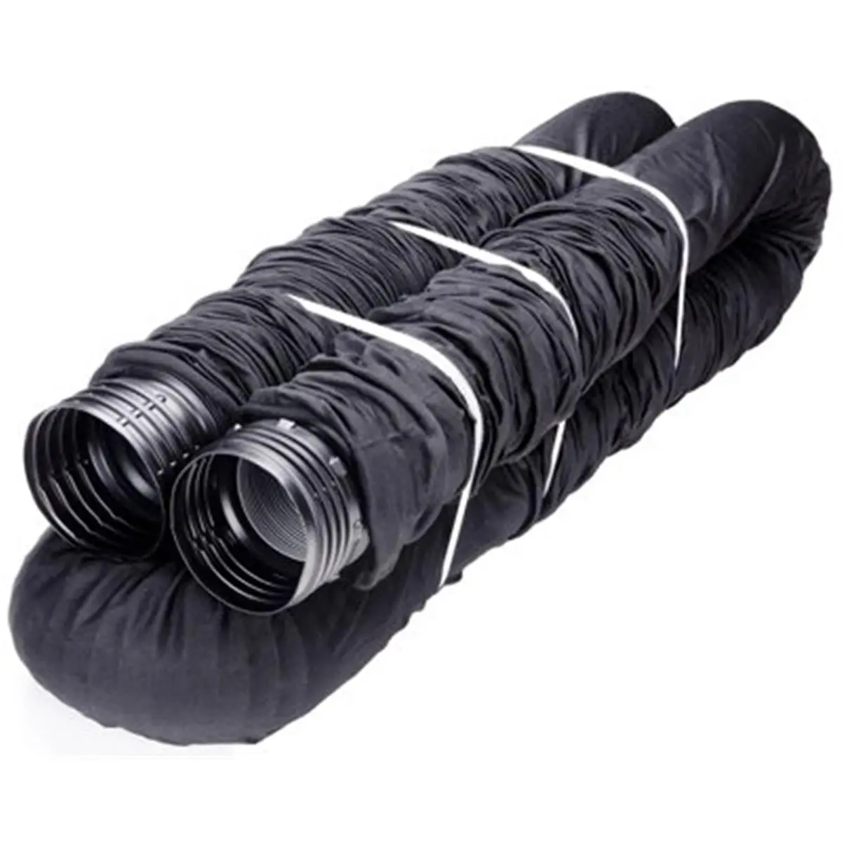 Amerimax Home Products 4-in PVC Flex Drain with Sock for French Drains, Expandable No-Kink Tubing & Hoses (6 ft to 25 ft), Ground Water Drainage, Connects Over 3-in Corrugated Pipe, No Elbows Needed, Exceeds All Applicable ASTM Standards