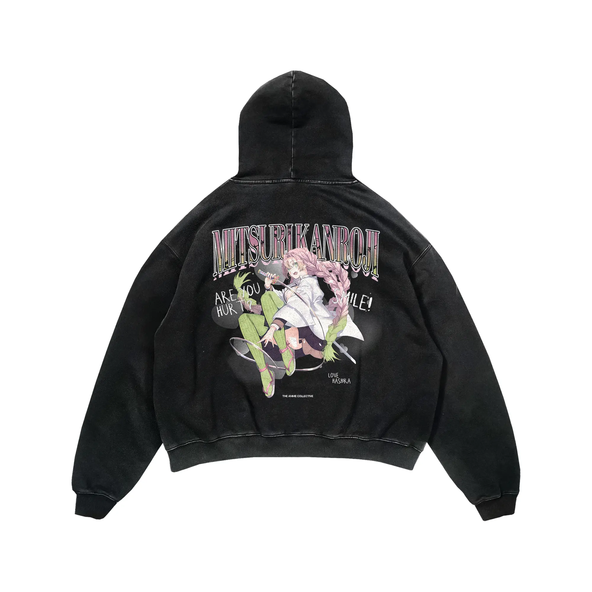 Mitsuri Vintage Hoodie | Demon Slayer Graphic Hoodie Streetwear Oversized Fit Anime Fan Gift, Gift For Fan Anime