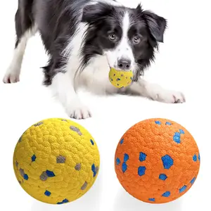 Dog Balls Vibrant Dog Toy Balls Bouncy Tennis Balls Durable for Aggressive Chewers Fetch Game Balls for Large Medium Small Dogs Lightweight Water Toys 2PK