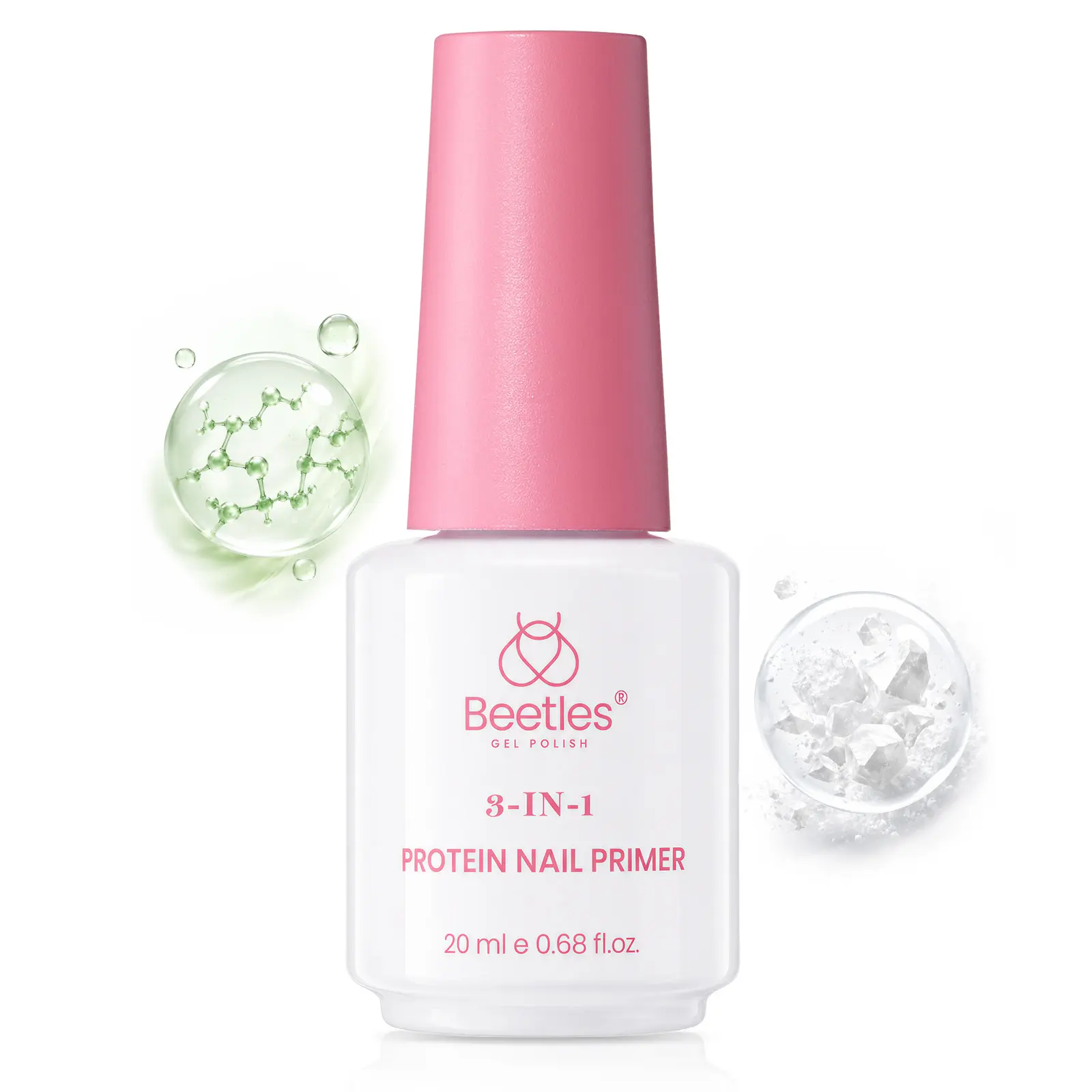 Beetles Nail Prep Primer Nail Care Tool Acid-Free Primer  3-in-1 HEMA-Free Primer Keratin-Infused, Nail Remove Excess Nail Prep for Acrylic & Gel Polish mothersdaygift Summer Nail Vacation Nail #SummerVibes