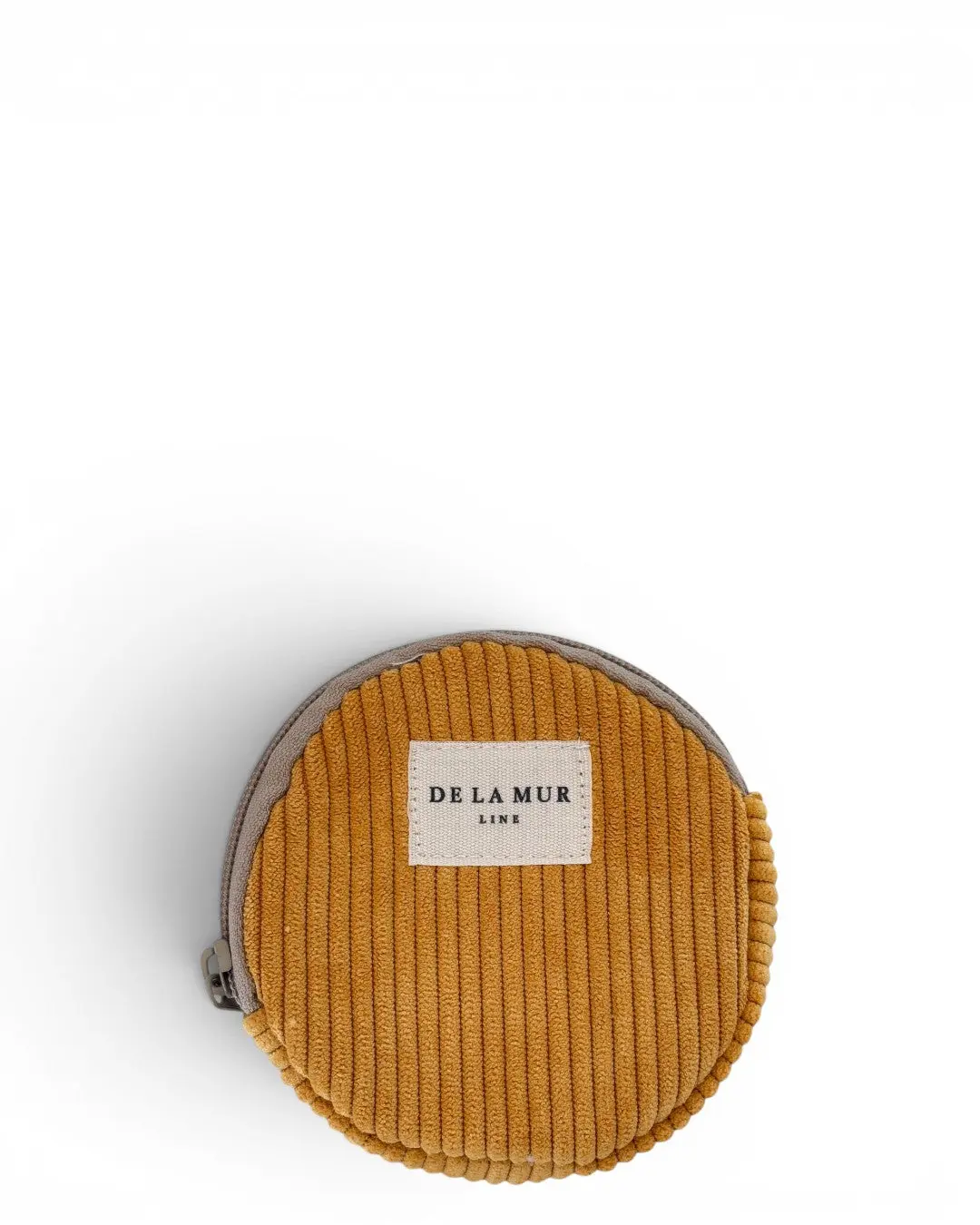 Corduroy Round Coin Purse – Mustard (Taz)