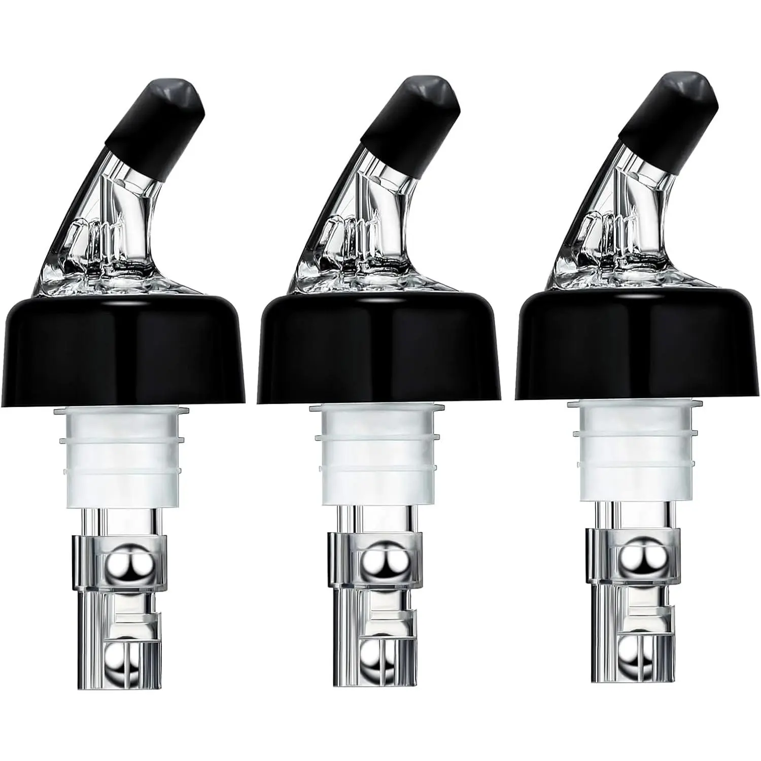 3 Pack Measured Liquor Pour Spout, Liquor Bottle Pourers, Measure Pour Spout for Liquor Bottles, Bottle Pourers for Alcohol, Shot Pourer Cocktail Liquor Dispenser Bar Bartending Tool -1oz/30ml