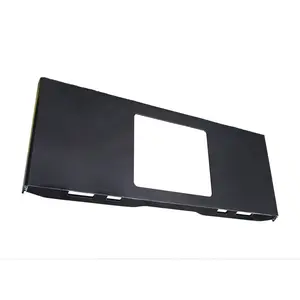 Universal Type Skid Steer Weld-On Mount Plate, 44.9 in Quick-Attach Steel Plate with Visibility Window