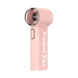 Ultra-Compact Handheld Portable Fan - 4000mAh Battery-Powered Rechargeable Multi-Speed Fan, 199 Speeds, 15000 RPM Max, USB Cooling, Lanyard Included, Ideal for Travel & Office, Mother's Day Gift, Handheld Portable Fans (Pink)
