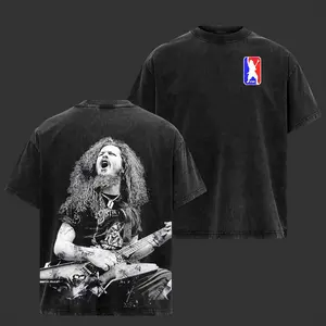 Vintage Dimebag Darrell Pantera Rock Band Washed Tee Vintage Acid Wash Heavy Cotton Oversize Unisex Pop Rock Band T-Shirt, Retro Bar rock Music Streetwear Top, Merch Gift for Fans