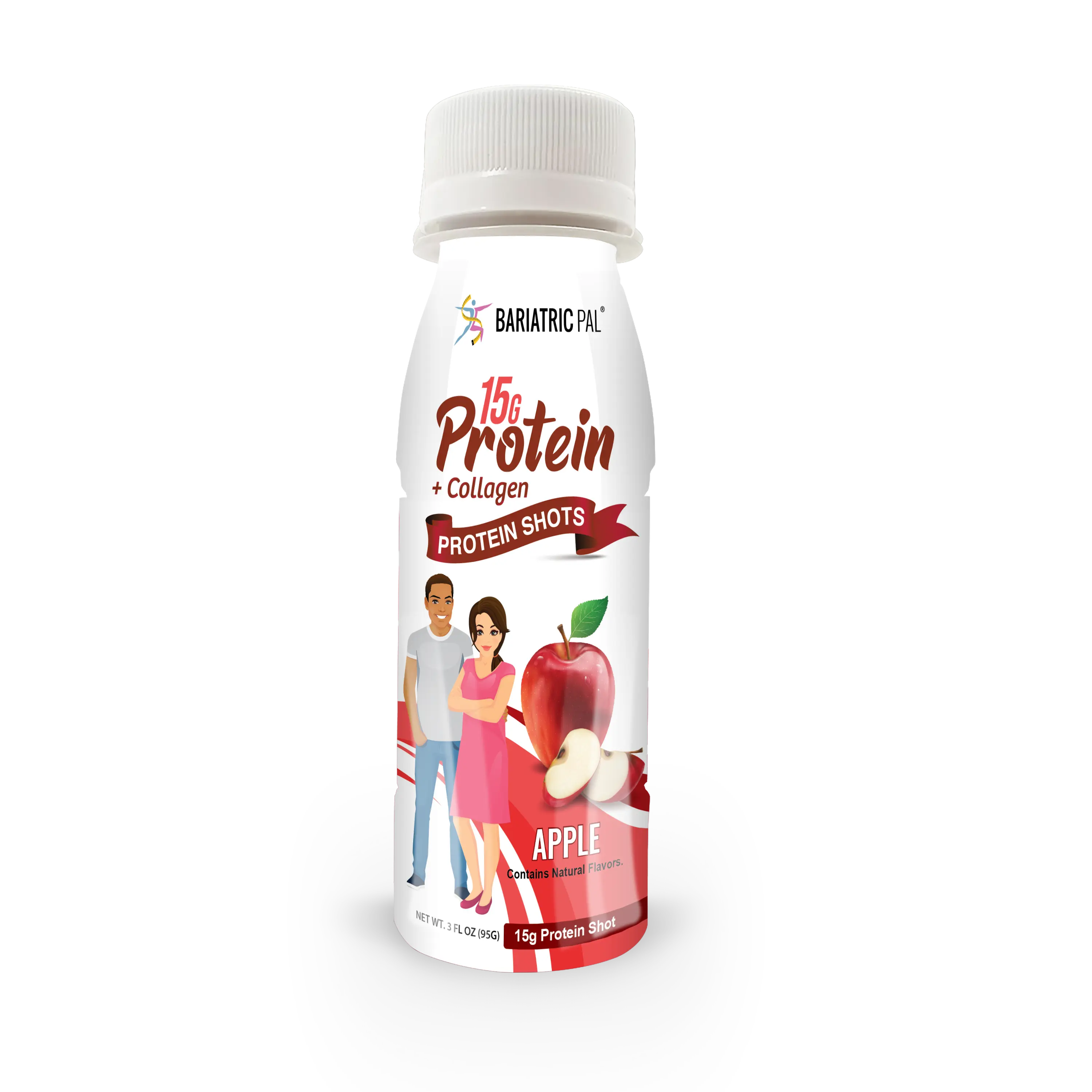 BariatricPal 15g Whey & Collagen Complete Protein Shots - Apple