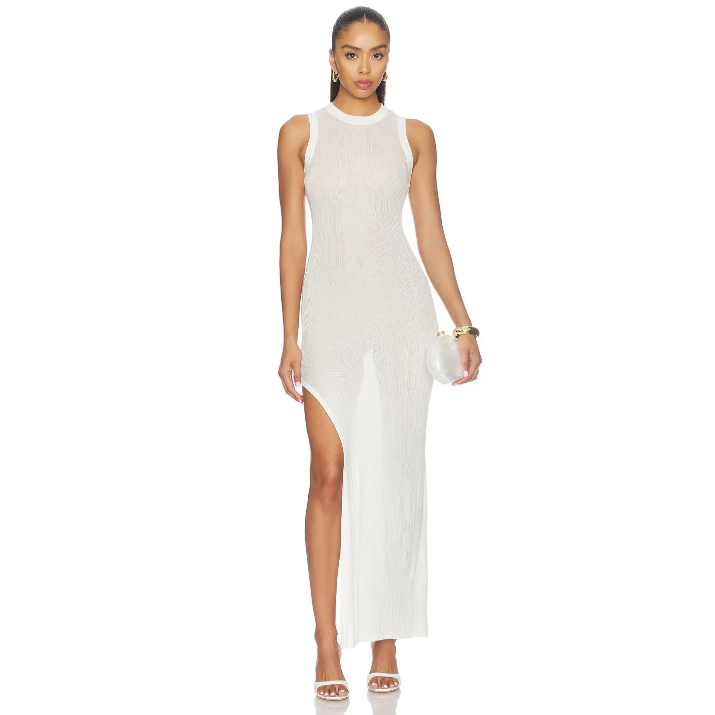 GUIZIO Angel Maxi Dress in Ivory