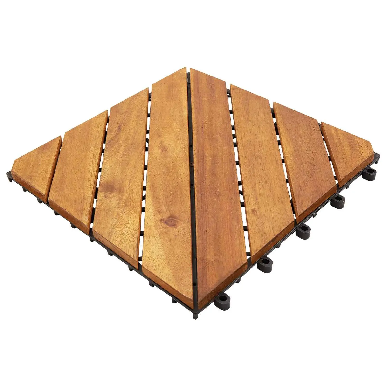 vidaXL Decking Tile 30 pcs Brown 11.81 x 11.81 in Acacia Hardwood, Chic Acacia Square Decking Tiles, Trendy Modular Floors, Modern Wood Touch for DIY Home Decor, Beige Vibe 3444893