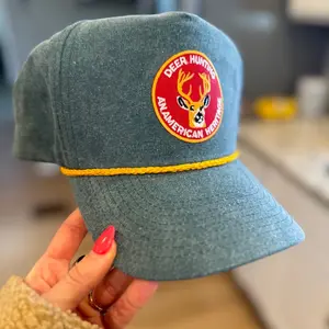 Vintage style white tail Deer Hunting Hat SnapBack