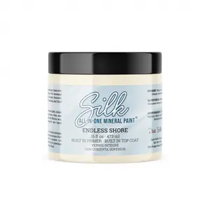 Dixie Belle Silk All-in-One Mineral Paint | Endless Shore (16oz) | All-in-One Water Based Primer + Topcoat | Durable Furniture Paint | Low Reflective Finish