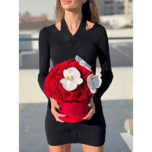 Red Roses & Orchids Box