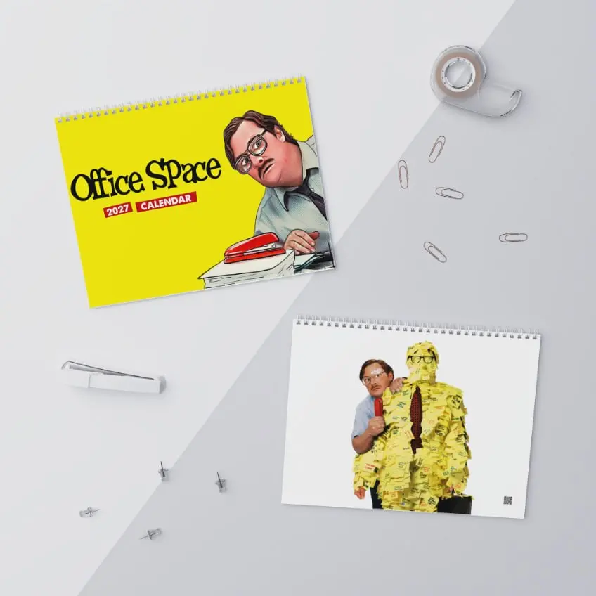 Office Space 2027 Calendar, Movie Calendar, Office Space 1999 movie Calendar, decor Home