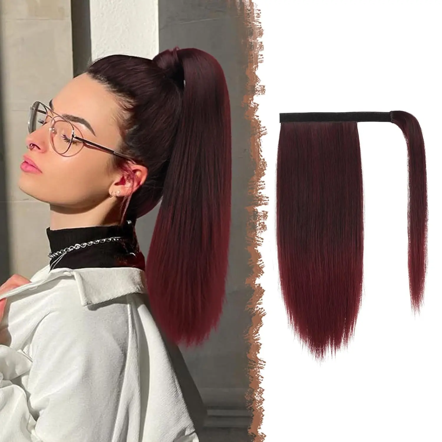 Black Ombre Red-Wrap Around